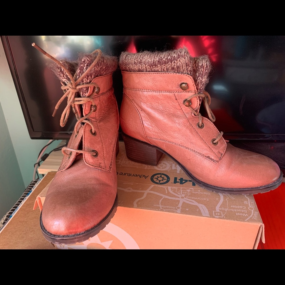 Yellow Box Genuine Leather Ankle Boots